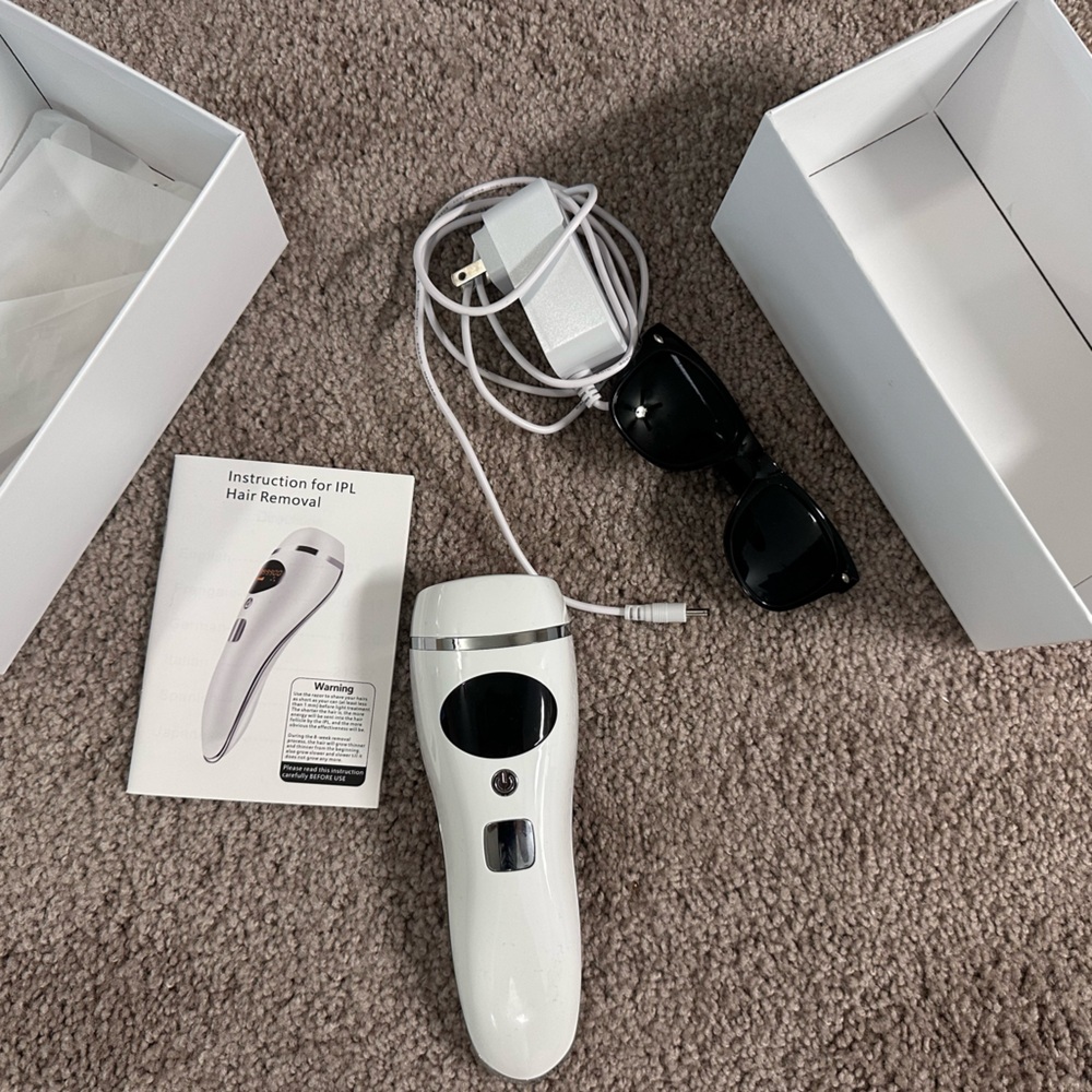 White IPL Hair Removal Device with Accessories